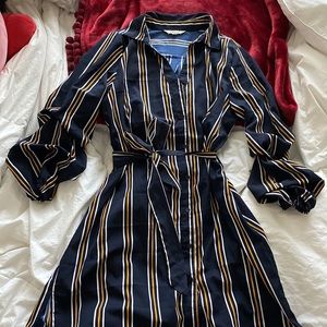 Navy striped dress
